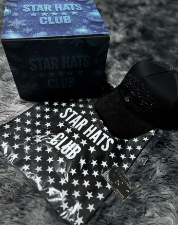 GORRA NEGRA STAR HATS CLUB